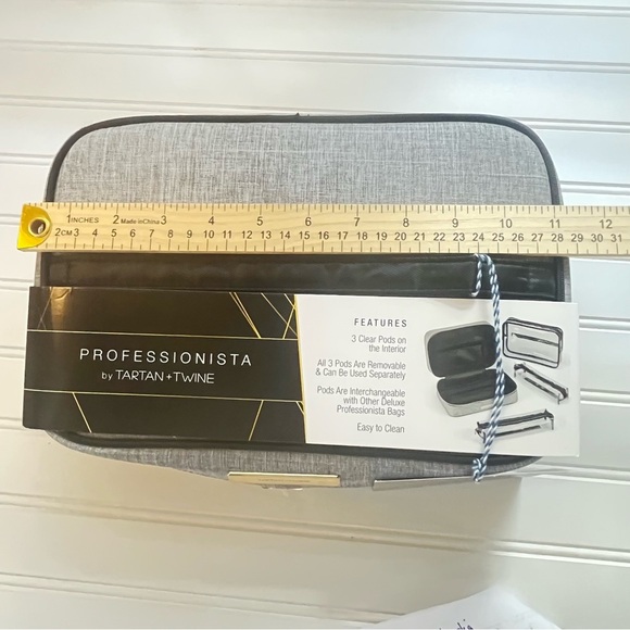 Professionista Tartan & Twine 3 Clear Zippered Pods Removeable Interchangeable - Picture 6 of 6